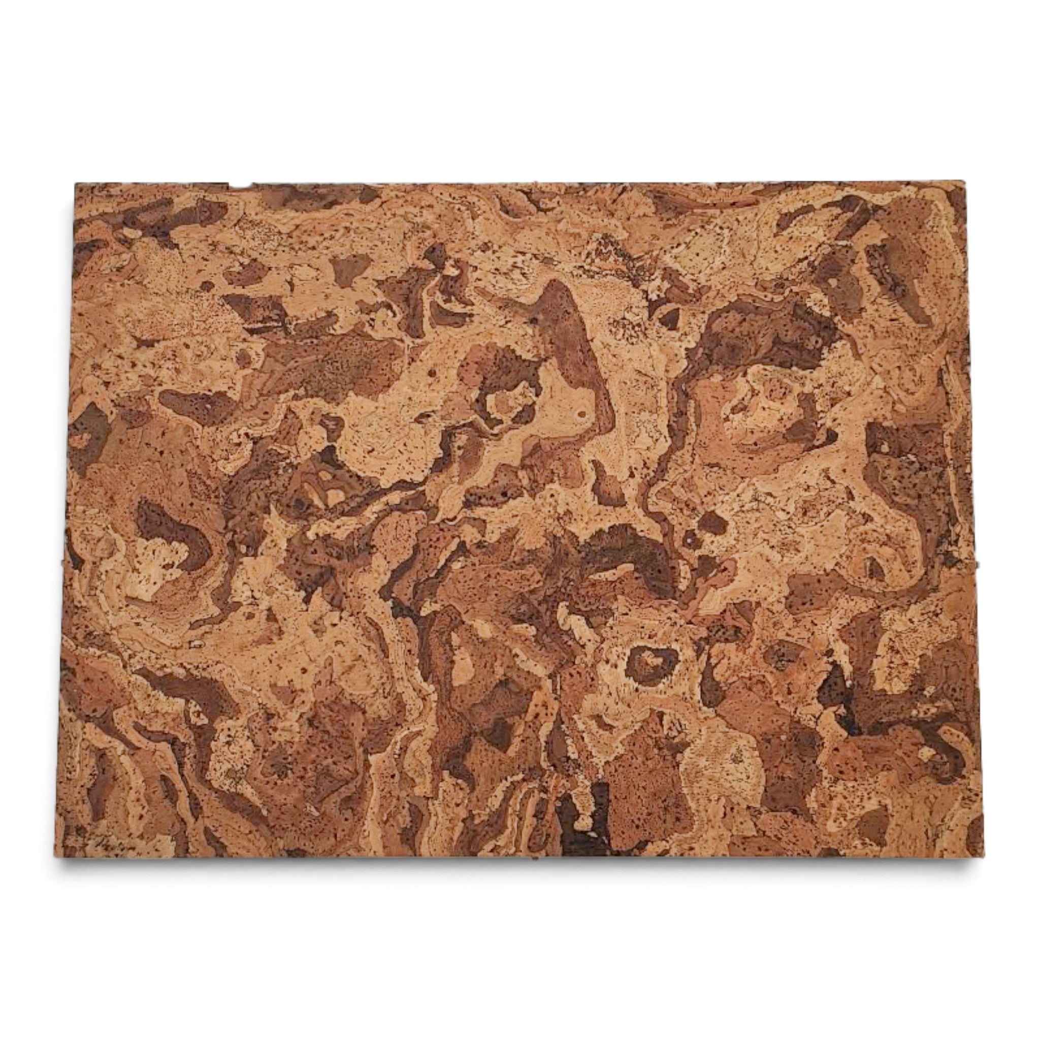 Sous-main marron marbré en liège, motif Angola contrasté pour un bureau chaleureux